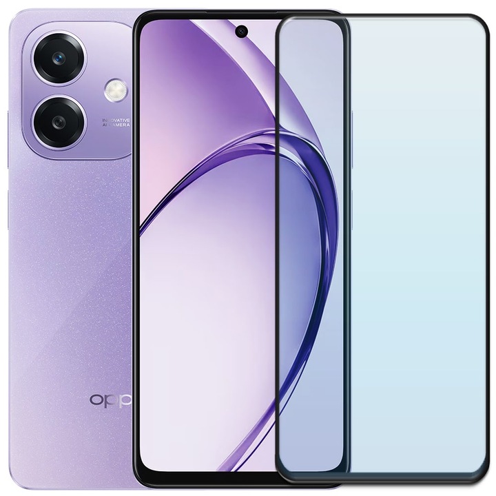 Folie din sticla securizata pentru Oppo A40, HAMSTERBOX Glass Shield, Protectie completa ecran, Full face, Aplicare rapida, Case Friendly, Transparenta