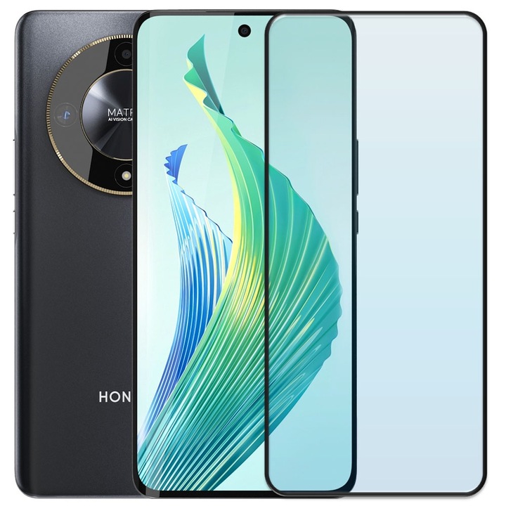 Folie din sticla securizata pentru Honor Magic 6 Lite, HAMSTERBOX Glass Shield, Protectie completa ecran, Full face, Aplicare rapida, Case Friendly, Transparenta