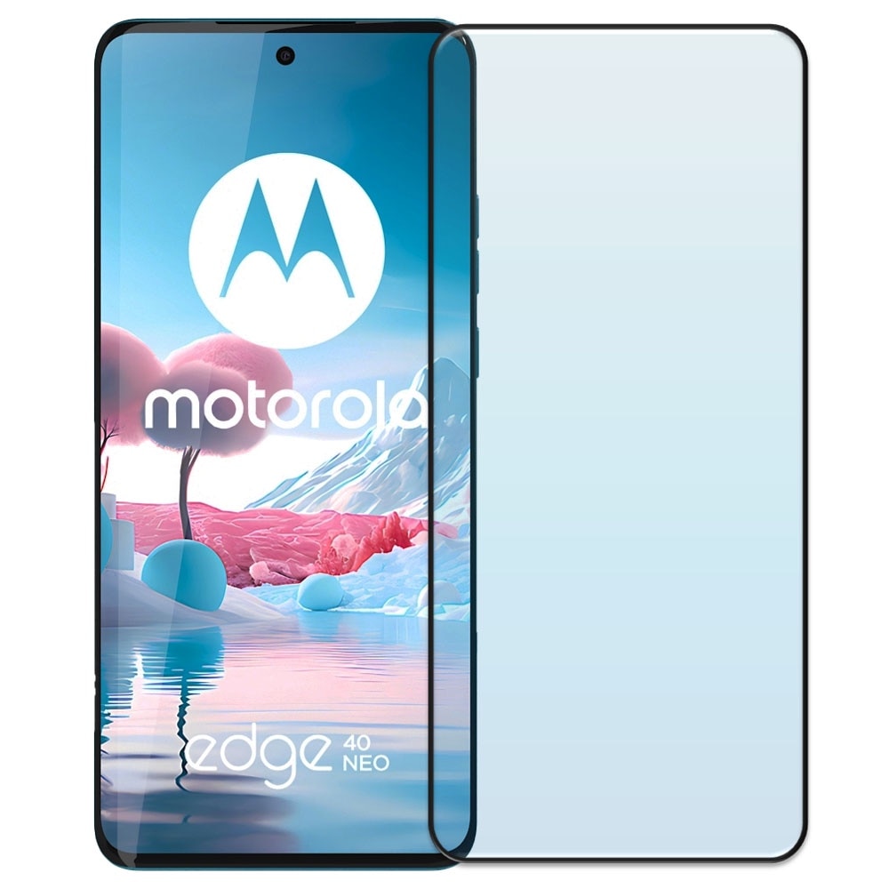Folie din sticla securizata pentru Motorola Edge 40 Neo, HAMSTERBOX Glass Shield, Protectie completa ecran, Full face, Aplicare rapida, Case Friendly, Transparenta