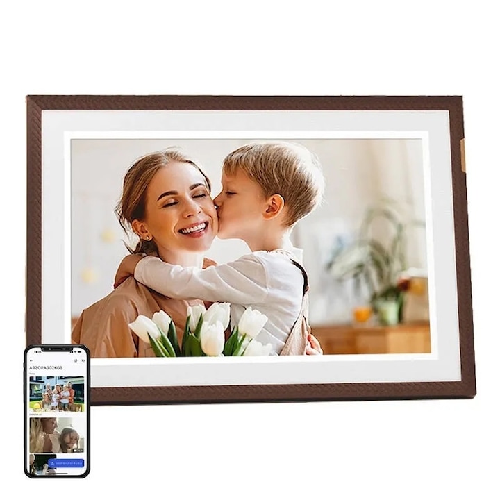 Arzopa D10 10.1" цифрова рамка (тъмно кафява)