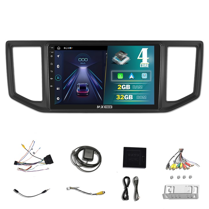 Volkswagen Crafter (2017 - 2021) dedikált navigáció Android 13 és Carplay rendszerhez, MaxTech, 9 hüvelykes IPS képernyő, 2 GB Ram 32 Rom, Youtube, GPS funkciók, WIFI, rádió, RDS, EQ, DSP, Bluetooth, Youtube, Waze