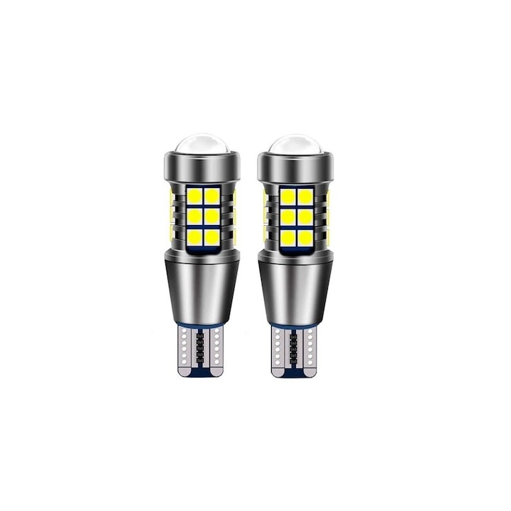 Autó izzókészlet, Canbus, T15 W16W, színhőmérséklet 6000k, fényáram 800 lumen, fehér fény, ezüst, 2db