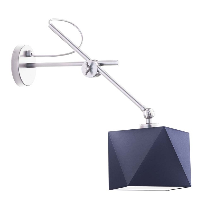 LYSNE TIRANA fali lámpa, 1xE27, 60W, textil, 16x16cm, 45cm, ezüstkék