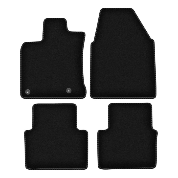 Set BASIC covorase auto, 4 bucati, presuri auto, pentru:: Nissan Qashqai I J10 (szeroki) (2007-2013) crossover negru