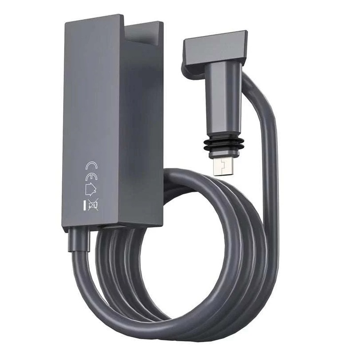 Adaptor Ethernet Starlink EDUP, compatibil cu antena V2/Gen 2, cablu gigabit, plug-and-play, negru