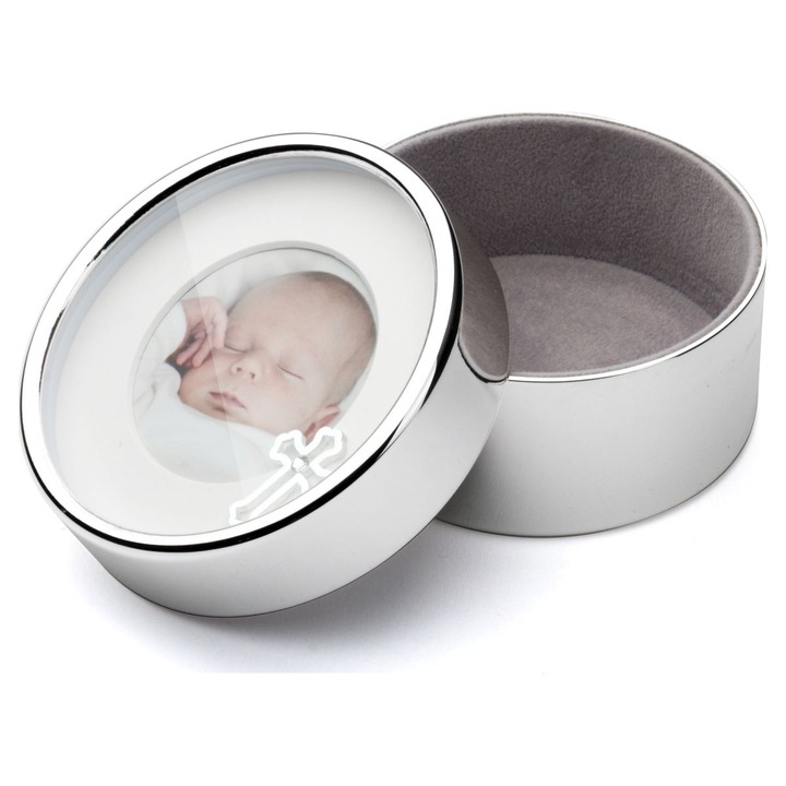 Képkeret, Zilverstad, személyre szabható, szürke, 10,3x5 cm