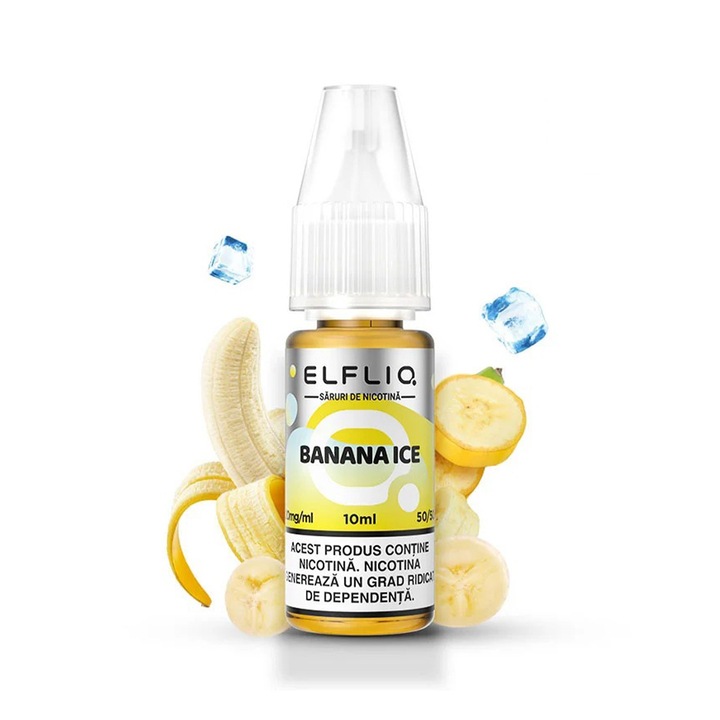 Lichid Tigara Electronica Elf Bar ELFLIQ - Banana Ice 20mg 10ml