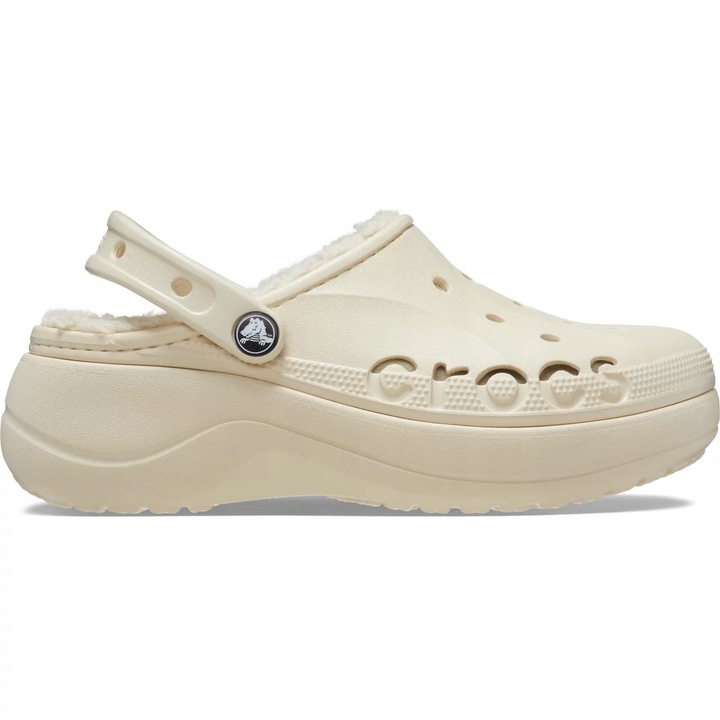 Saboti Izolati Femei, Crocs, Baya Platform Lined 208708 Clog, Bej, 42-43 EU