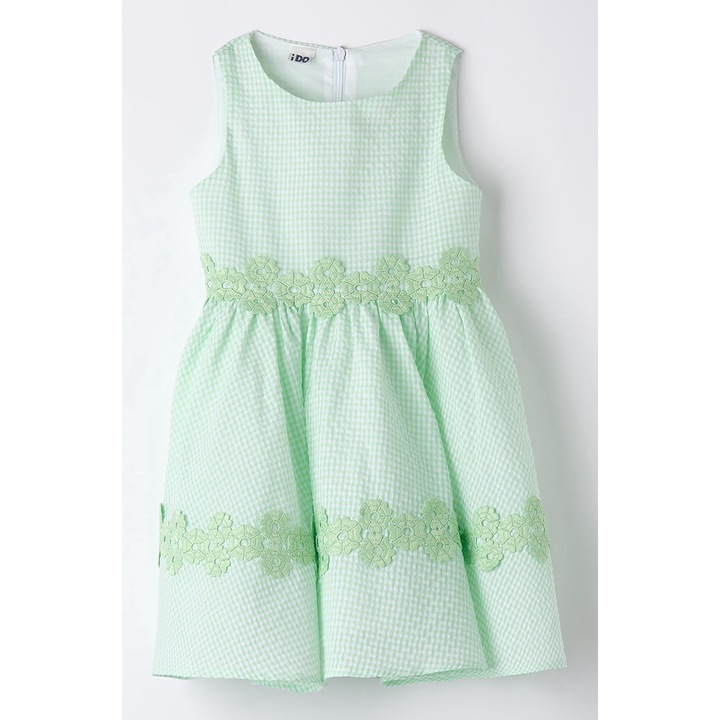 I Do, Kockás ruha virágos hímzéssel, Zöld