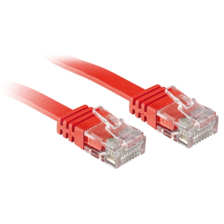Cabluri de retea, Lindy, Cat.6, 5m, rosu, RJ-45 x RJ-45