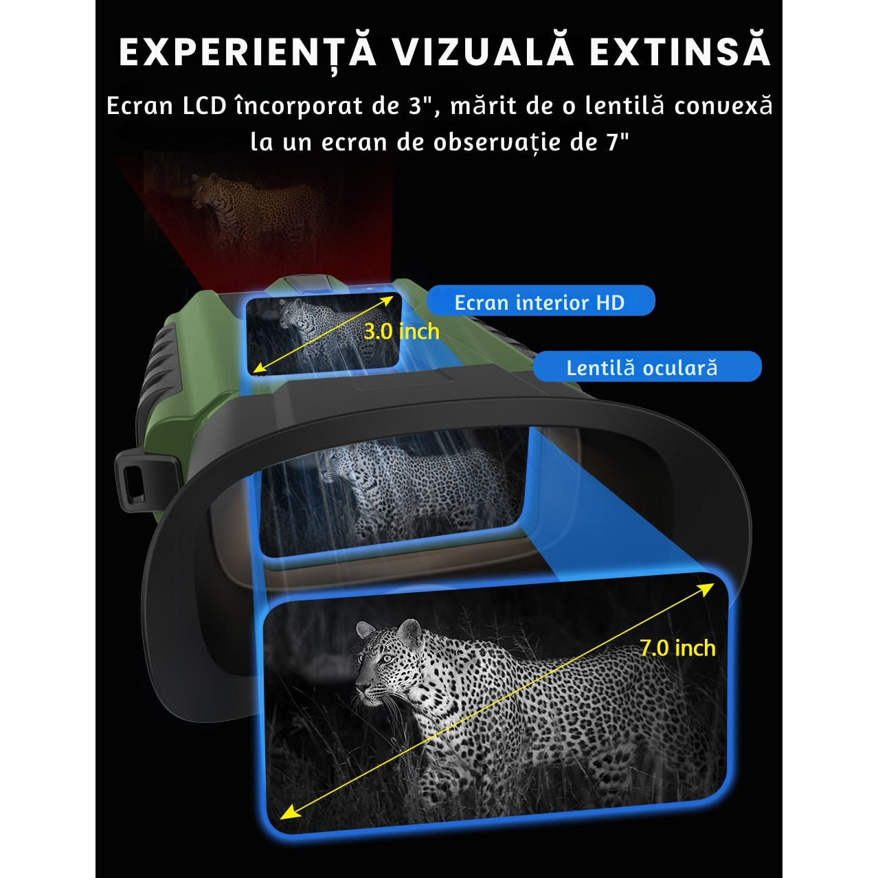 Binoclu Digital Profesional ZeroSecrets Negru – Night Vision Color ...