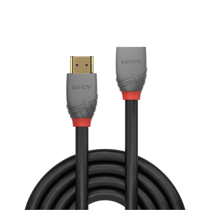 Lindy HDMI кабел 36475, 0.5 м, 18 Gbit/s, 3D, черен