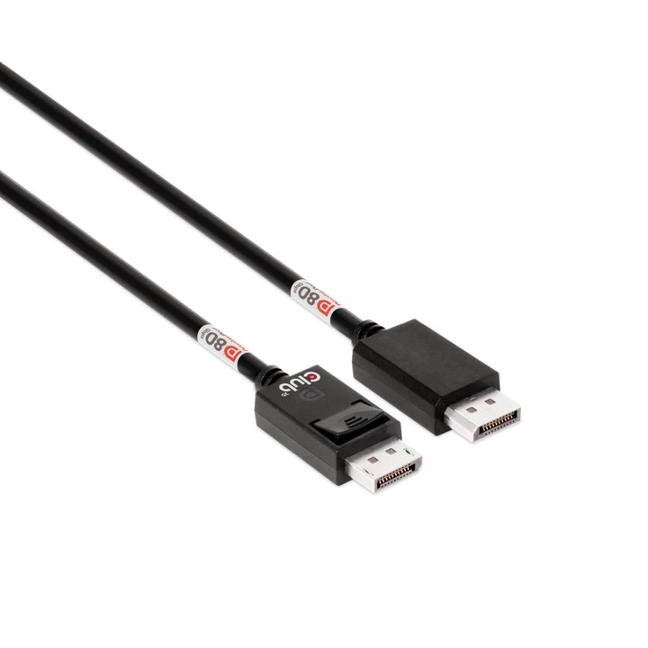 DisplayPort KÁBEL CLUB3D CAC-1092, 1,6 m, 10240x4320 px, 240 Hz, fekete