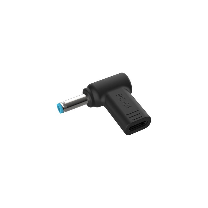 Conceptronic laptop töltő, ABBY15PC01 modell, 18-20V, fekete, 30x30x6mm, 1 darabos készlet