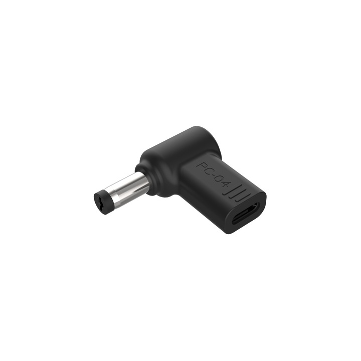 Conceptronic laptop tápcsatlakozó, 18-20V, fekete, 30x30x6mm, 1 db-os készlet