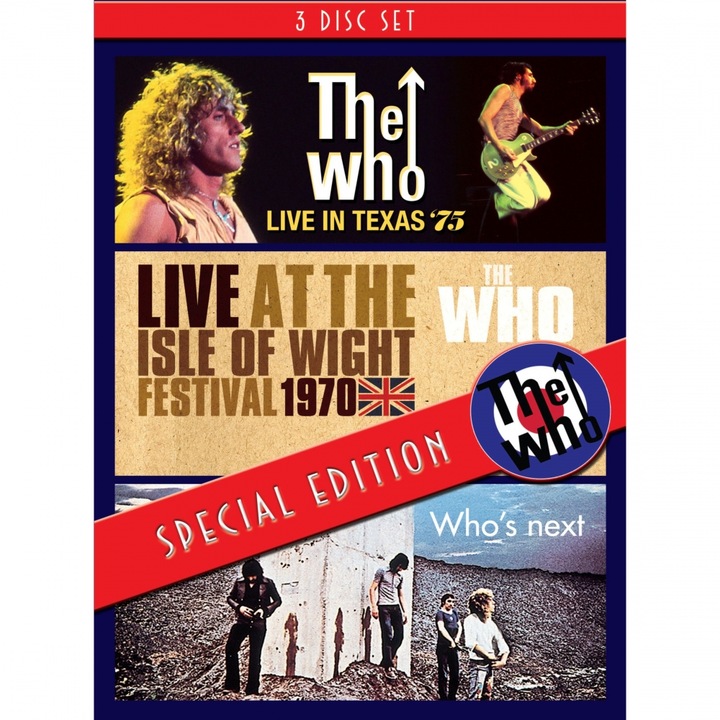 The Who-Who's Next /Live At The Isle Of Wight 1970/ Live In Texas '75-3DVD