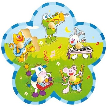 Puzzle animale cu instrumente Baby Mix Puzzle animale cu instrumente Baby Mix