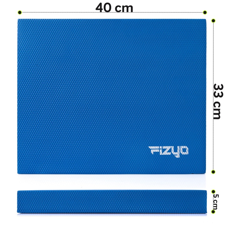Fizyo hab kiegyensúlyozó párna, 40 x 33 x 5 cm, Balance Pad, TPE, egyensúly, stabilizáló és koordinációs gyakorlatokhoz, csúszásgátló, könnyű és tartós, 300 g, kék
