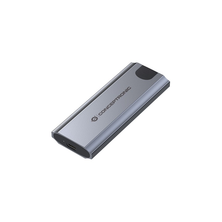 Кутия за SSD Conceptronic DANTE05G, M.2, 10 Gbit/s, USB Type-C, сива, 12.5x38.4x104.5 мм
