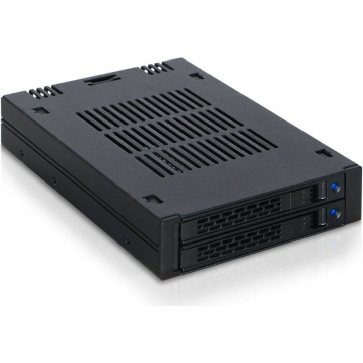 Rack Hard-disk Icy Dock MB742SP-B, 2x 2.5" SAS/SATA, 1x 3.5", metalic