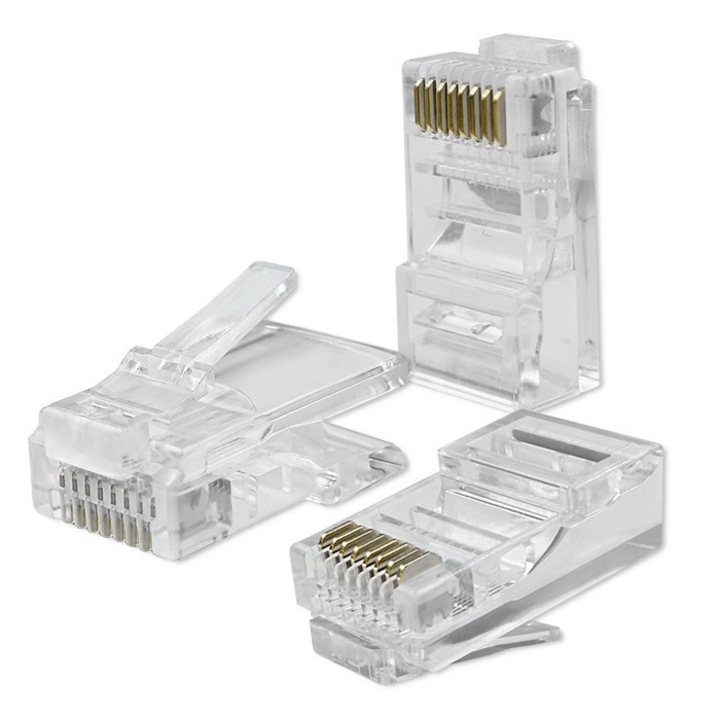 Conectori modulari RJ45 CAT5e UTP, 100 bucati, Qoltec