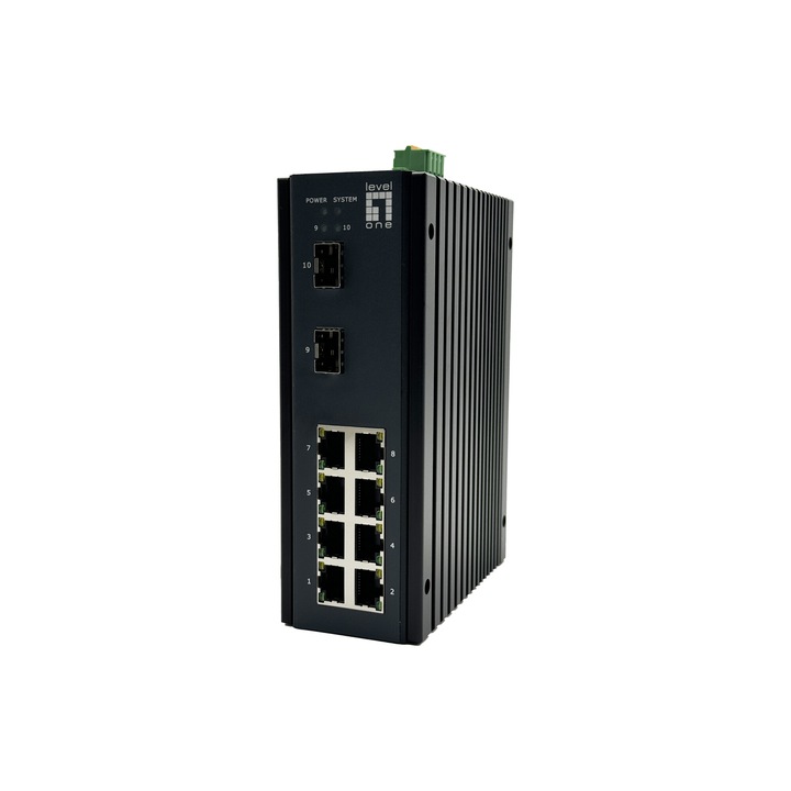 Управляем комутатор LevelOne IGU-1071, Gigabit Ethernet, 8 порта, черен, размери 54x115x158 мм
