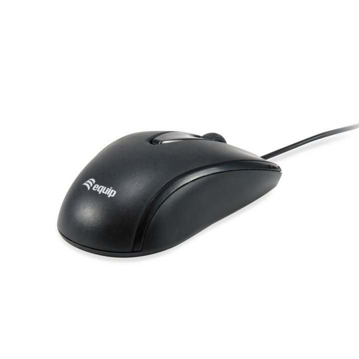 Mouse, Equip, USB Type-C, 1200 DPI, negru, cablu 1.5 m