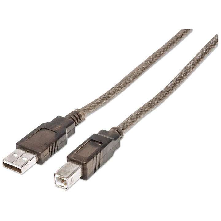 Manhattan USB кабел 510424, 11 м, USB A, USB B