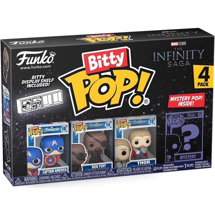 Комплект фигурки, Funko, Bitty POP! Marvel Infinity Loki, 4 фигурки, многоцветни, 2см