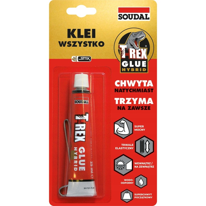 Adeziv Soudal T-REX Klej hibrid montaj 25ml, rezistent la umiditate, fara miros