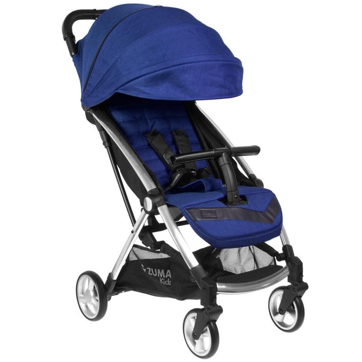 Carucior, Zuma Kids MOON, ultra compact, 5 puncte de siguranta, albastru, 52,5x81x103,6cm