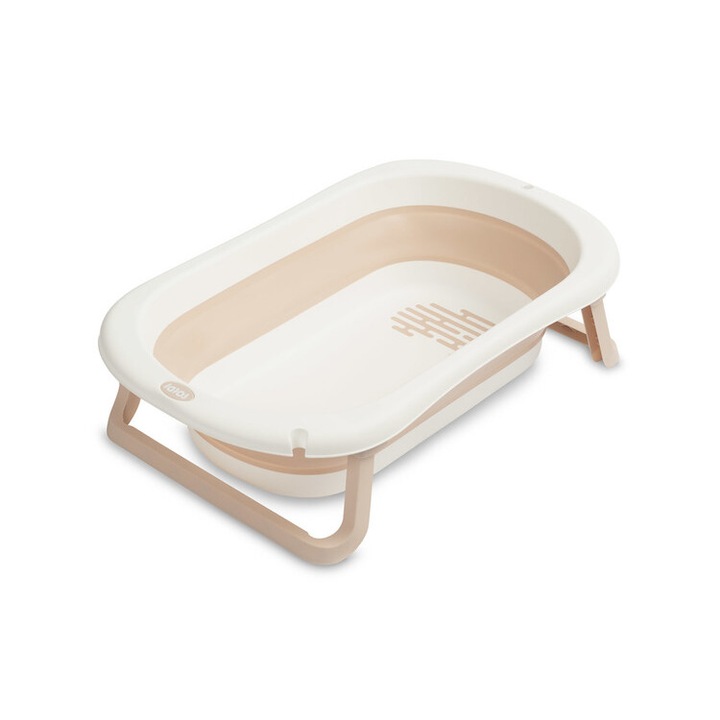 Cada pliabila pentru bebelusi, Sensillo, alb/bej, 78x49x20,5 cm