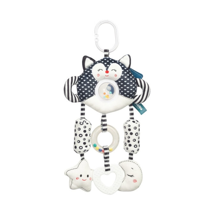 Bölcsőjáték, Sensillo, kölyökkutya, kontrasztos színek, univerzális rögzítés