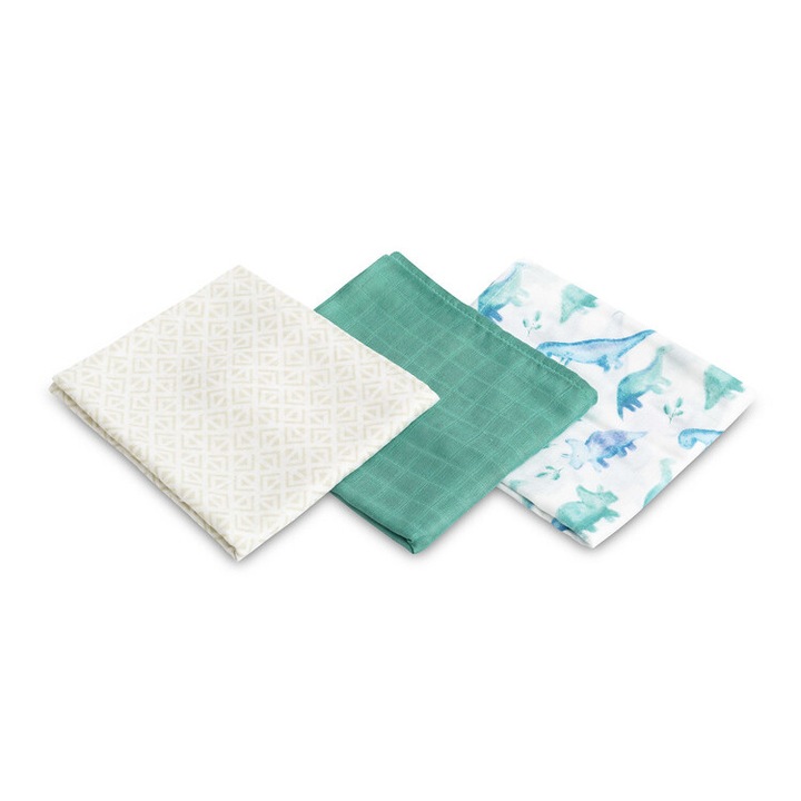 Бамбукови пелени, Sensillo, комплект от 3 части, многоцветни, 70x80см