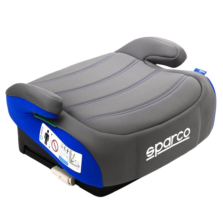 Inaltator auto, Sparco, 125-150cm, gri/albastru, 22-36 kg, cu husa detasabila