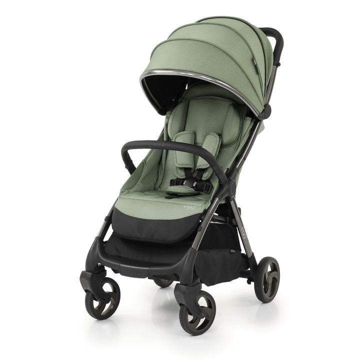 Детска количка, Egg Z, зелена, 3 позиции за сядане, PU колела