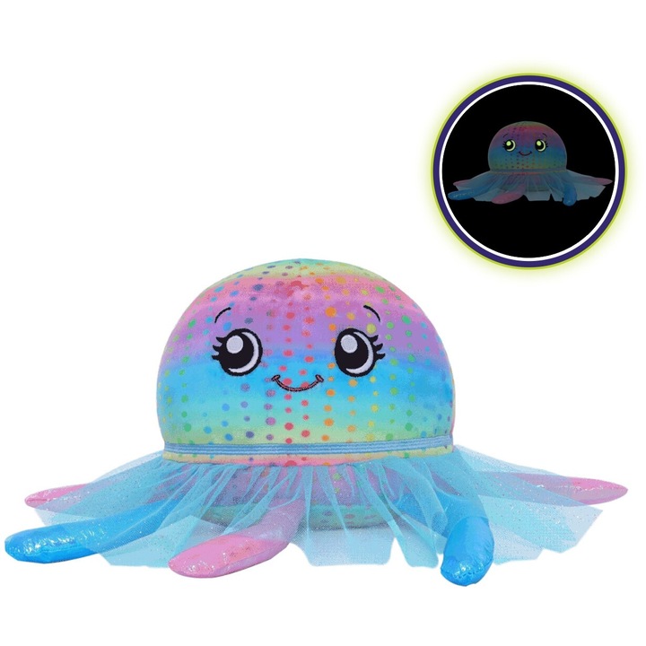 Jucarie de plus, Dream Beams, Meduza Juliana, multicolor, 18x16x18cm