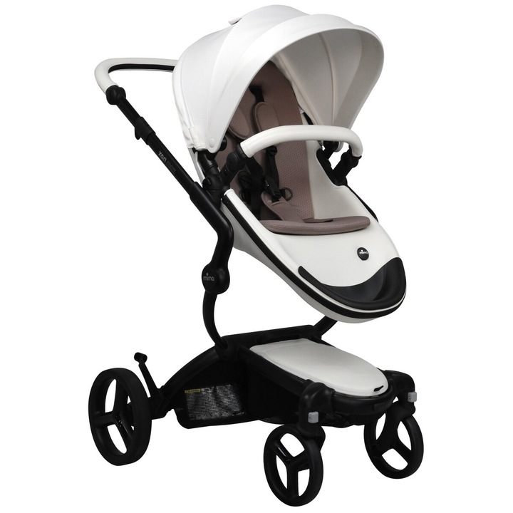 Детска количка Mima Xari Max, бяла, 5 точки за безопасност, максимално тегло 22 кг, 13,3 кг