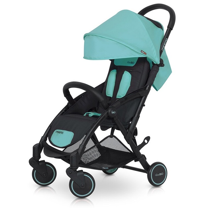 Бебешка количка, EasyGo Minima, лека, с 3 позиции на облегалката, зелена, 75x46x100см
