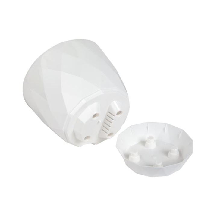 Ghiveci din Plastic 14.5x12.5cm - 1.3l Alb cu Farfurie