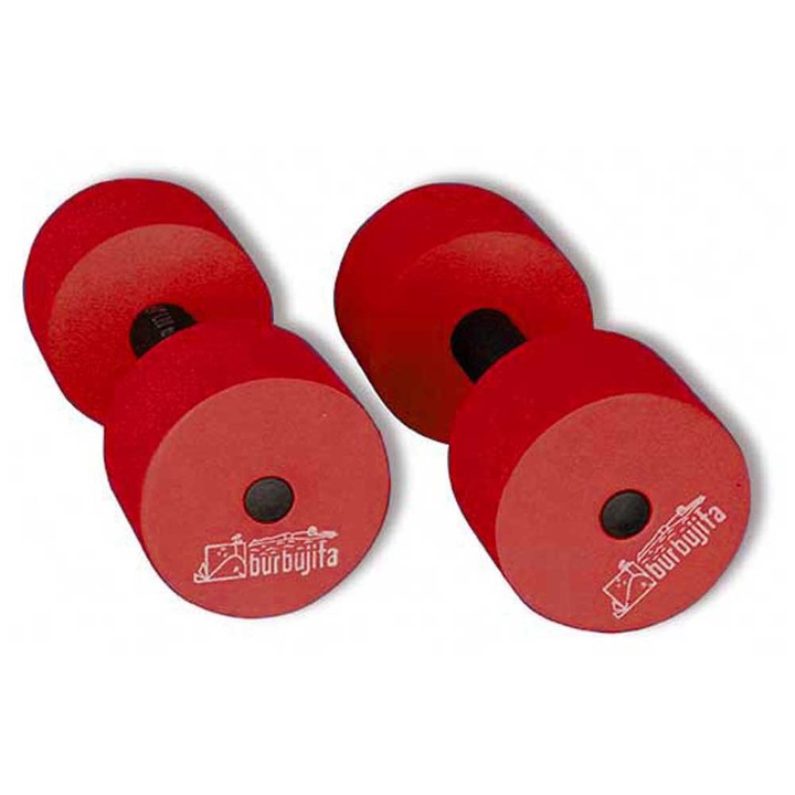 Set 2 gantere rotunde, din spuma, rosu
