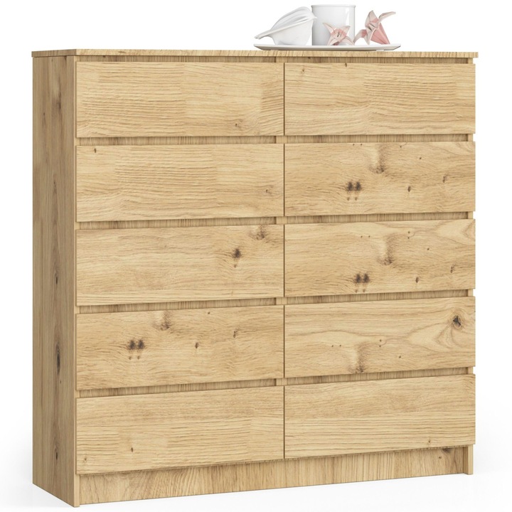 Скрин Akord Furniture Factory, ПДЧ, 10 чекмеджета, Кафяв