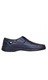 Pantofi barbati casual din piele naturala, decupati, cu arici (scai), calapod lat, Bleumarin - Marime 40