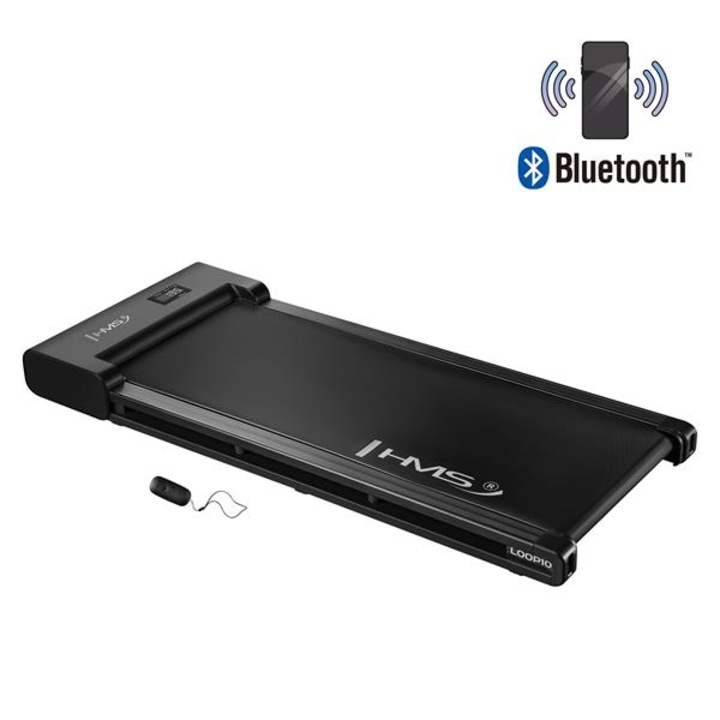 Бягаща пътека LOOP10, 1.5 к.с., 0.8-6 км/ч, черна, 120x52x11 см