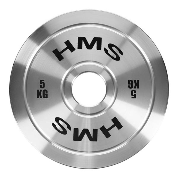 Haltera olimpica TOS, 5 kg, cromat, 50 mm