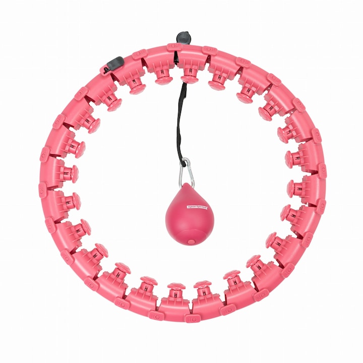 Sportprise 24 elemes Hula hoop karika, rózsaszín, 26cm-45cm