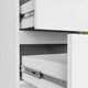 Comoda Akord Furniture Factory, 1 usa, 3 sertare, PAL, 77x80.4x35cm, alb
