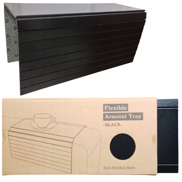 Cotiera pentru canapea suport de masa suport elastic negru