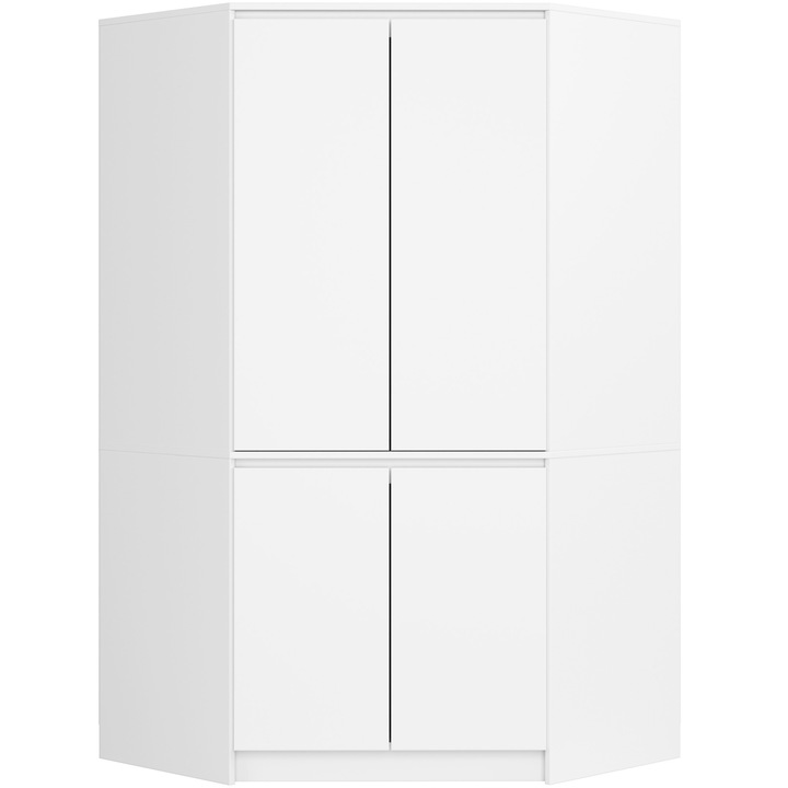 Dulap cu 4 usi, Akord Furniture Factory, PAL, Alb, 100x180x50cm