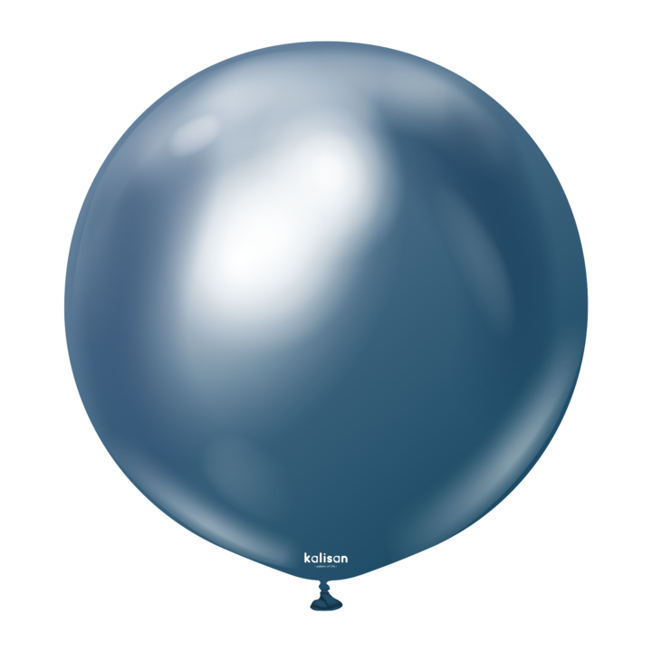 Kalisan latex léggömbök, Mirror Navy, 45 cm, 25 db-os készlet